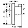 Термостат для душа Hansgrohe ShowerSelect S Highflow (15742000) скрытого монтажа