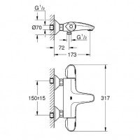 Термостат для ванны Grohe Grohtherm 1000 New (34155003)