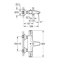 Термостат для ванны Grohe Grohtherm 800 (34576000) регулируемый аэратор