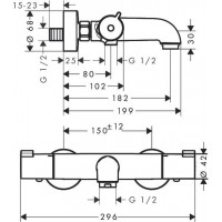 Термостат для ванны Hansgrohe Ecostat 1001 CL (13201000)