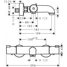 Термостат для ванны Hansgrohe Ecostat 1001 CL (13201000)