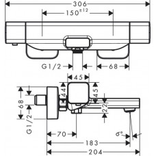 Термостат для ванны Hansgrohe Ecostat E (15774000)