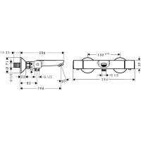 Термостат для ванны Hansgrohe Ecostat Universal (13123000)