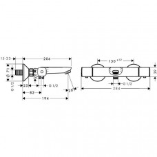 Термостат для ванны Hansgrohe Ecostat Universal (13123000)