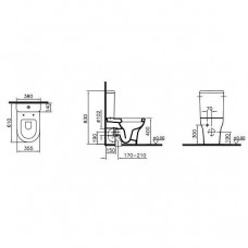 Унитаз напольный Vitra (Geberit) Zentrum (9012B003-7202) с крышкой-сиденьем микролифт