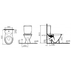 Унитаз напольный Vitra Norm Blanc (9837B099-7201) с крышкой-сиденьем микролифт