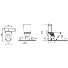 Унитаз напольный Vitra Norm Eisberg Duroplast (9844B099-7202) с крышкой-сиденьем микролифт