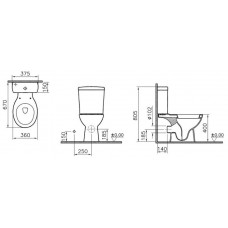 Унитаз напольный Vitra Norm Nord (9845B099-7201) с крышкой-сиденьем микролифт