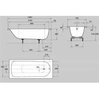 Ванна стальная Kaldewei Eurowa Form Plus 309 (1195.1203.0001) 140x70