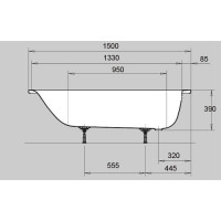 Ванна стальная Kaldewei Eurowa Form Plus 310 (1196.1203.0001) 150x70