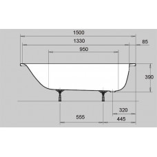 Ванна стальная Kaldewei Eurowa Form Plus 310 (1196.1203.0001) 150x70