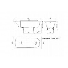 Ванна стальная Kaldewei Saniform Plus 362-1 (1117.0001.3001) 160x70 easy-clean