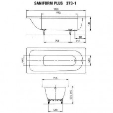 Ванна стальная Kaldewei Saniform Plus 373-1 (1126.0001.0001) 170x75