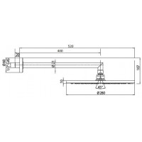 Верхний душ Bossini Cosmo (H70596I.073) черный матовый