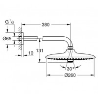 Верхний душ Grohe Euphoria 260 (26458000)