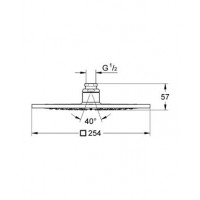 Верхний душ Grohe Rainshower F-Series (27271000) (254 мм)