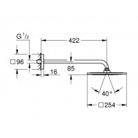 Верхний душ Grohe Rainshower F-series (26259000) (254 мм)