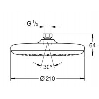 Верхний душ Grohe Tempesta (26408000) (210 мм)