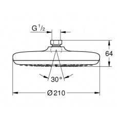 Верхний душ Grohe Tempesta (26408000) (210 мм)