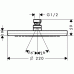 Верхний душ Hansgrohe Croma (26464000) (220 мм)