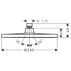 Верхний душ Hansgrohe Crometta S240 1jet (26723000)