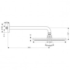 Верхний душ Hansgrohe Raindance AIR (27493000) (300 мм)