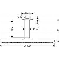 Верхний душ Hansgrohe Raindance AIR (27494000) (300 мм)