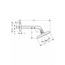 Верхний душ Hansgrohe Raindance E 240 AIR (27370000) (250 мм)