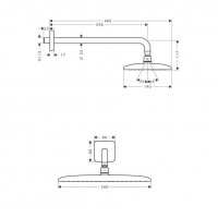 Верхний душ Hansgrohe Raindance E360 (27376000) (360 мм)