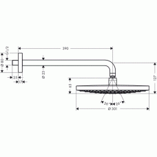 Верхний душ Hansgrohe Raindance Select S 300 2jet (27378400)