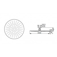 Верхний душ Ideal Standard IdealRain (B9443AA) (300 мм)