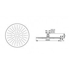 Верхний душ Ideal Standard IdealRain (B9443AA) (300 мм)