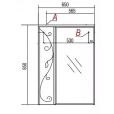 Зеркальный шкаф Aquaton Лиана 65 L (1A166202LL01L) белый, левый