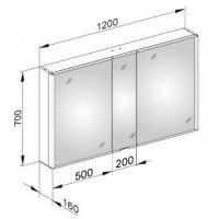 Зеркальный шкаф Keuco Royal Match (12804171301) (120 см)