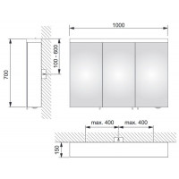 Зеркальный шкаф Keuco Royal Reflex New (24204 171301) (100 см)