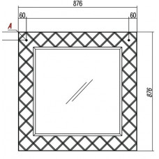 Зеркало Акватон Венеция 90 (белое)