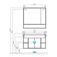 Зеркало Aquaton Флай 100 (1A237802FAX10) белый/дуб крафт