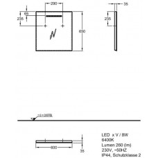 Зеркало Geberit Renova Compact (862360) (60 см)