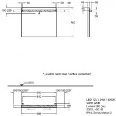 Зеркало Geberit iCon (840790000) (90 см)