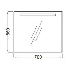 Зеркало Jacob Delafon Parallel (EB1412-NF) 70 см