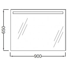 Зеркало Jacob Delafon Parallel (EB1414-NF) (90 см)