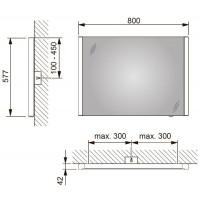 Зеркало Keuco Royal Reflex New (14296 002500) (80 см)