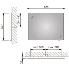 Зеркало Keuco Royal Reflex New (14296 002500) (80 см)