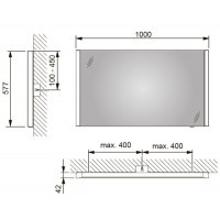 Зеркало Keuco Royal Reflex New (14296 003000) (100 см)