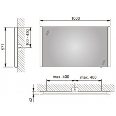 Зеркало Keuco Royal Reflex New (14296 003000) (100 см)