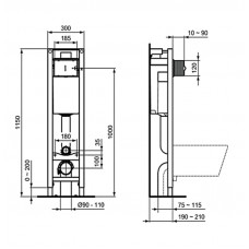 Комплект (W220101) инсталляция Ideal Standard (E233267) в комплекте с унитазом Connect (E803501) микролифт